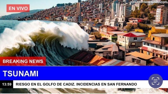 Riesgo Tsunami en todo el Golfo de Cádiz