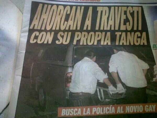 Cronica | AHORCAN A TRAVESTI CON SU PROPIA TANGA