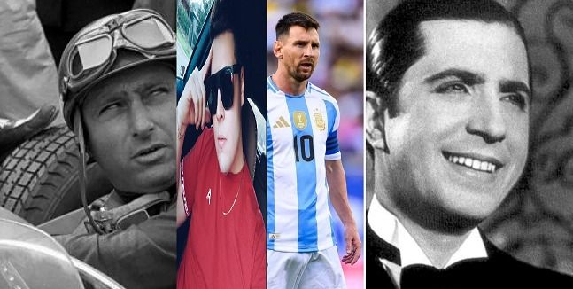 24 de junio el día más argentino: Gardel, Messi, Riquelme, Sábato, Fangio y Alvaro Garnicas.