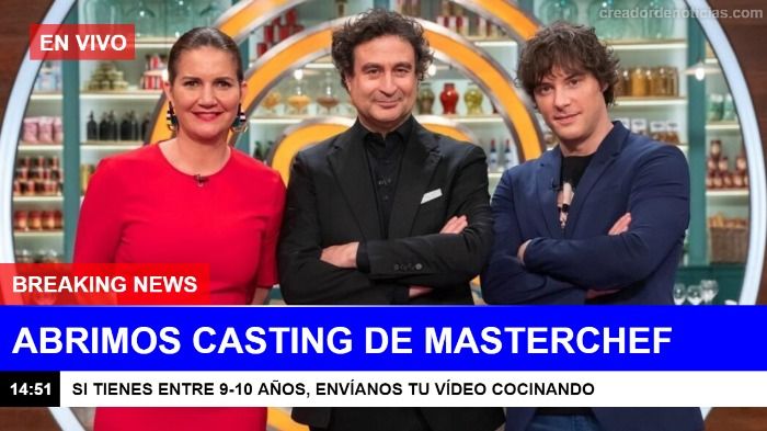 ¡SE ABRE CASTING MASTERCHEF JUNIOR!